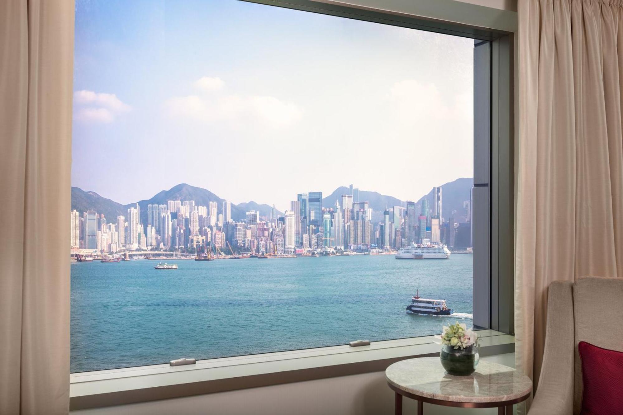 Intercontinental Grand Stanford Hong Kong By Ihg Hotel Exterior foto View of Victoria Harbour from a room